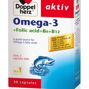 DOPPELHERZ AKTIV OMEGA 3 +FOLIC ACID+B6+B12 30 CAPSULES